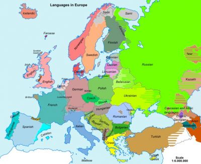 Languages of Europe - map